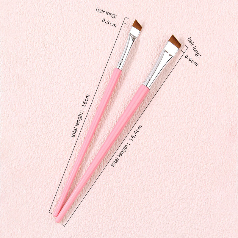 Brochas profesionales para delineador de ojos y cejas, brocha de maquillaje con hoja angular suave, delineador plano fino, herramientas de maquillaje para mujer