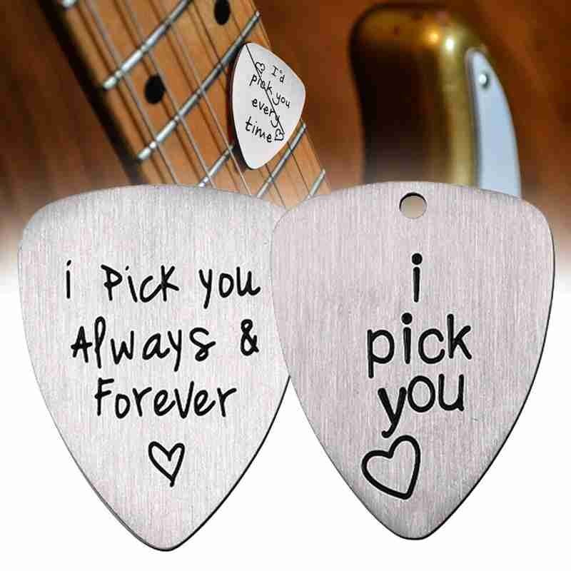 Gegraveerd Ukulele Pick Muziekinstrument Accessoire Pick Forever Pick & Altijd Ik Staal Gesneden Titanium U Brief Gitaar X2T9