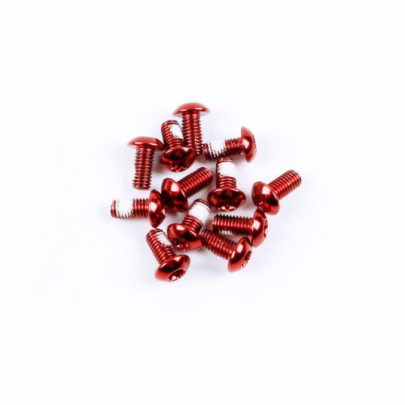 Anders 12PCS Bunte Fahrrad Disc Bremse Schrauben Legierung Bike Bremsscheibe Torx T25 M5x10mm Schrauben für Mountainbike: Rot