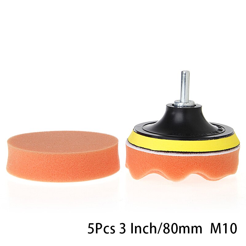 Sponge Waxing Buffing Polishing Buffer pads Wool Kit M10 Drill Adapter 3inch