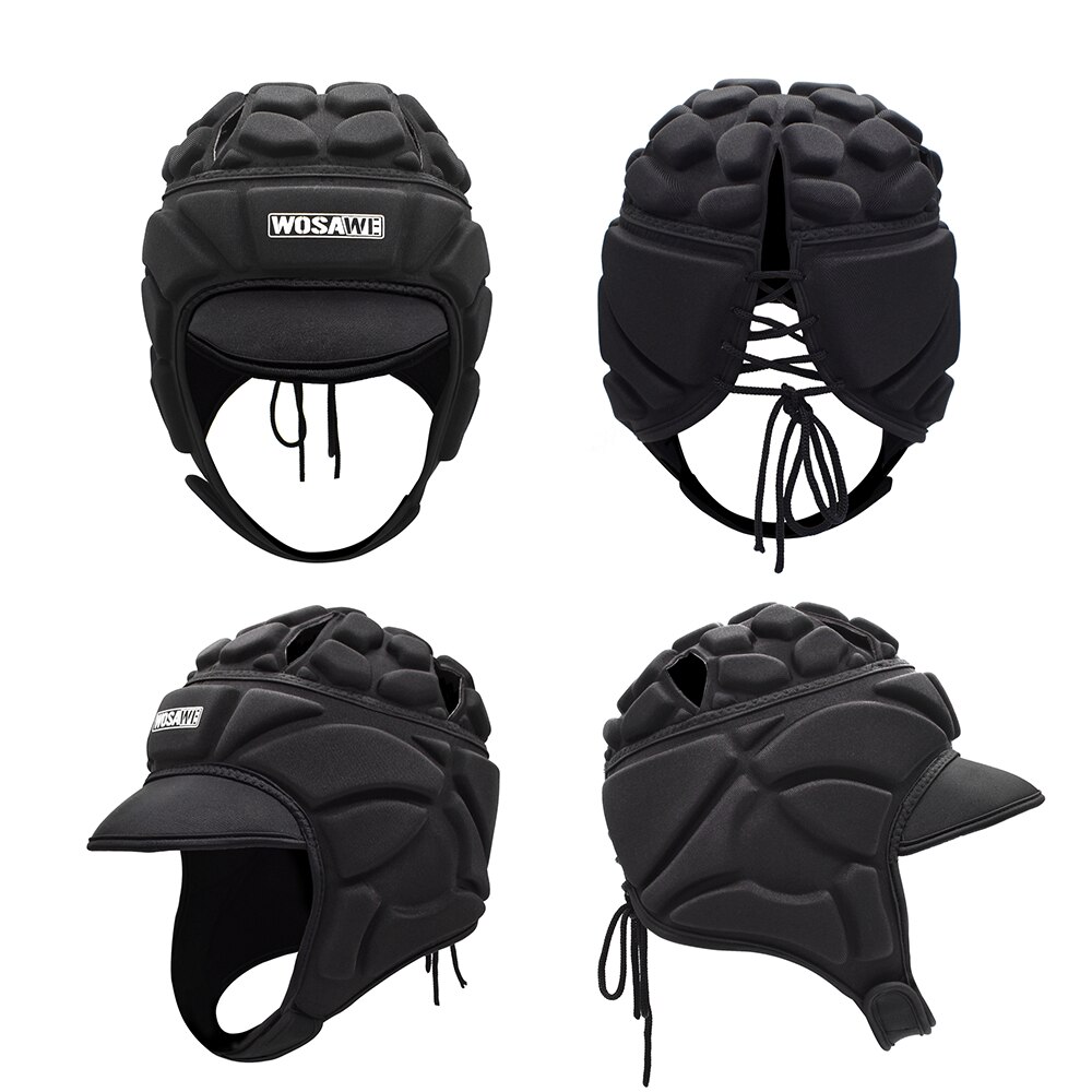 WOSAWE casque de gardien épaissi EVA rembourré Rugby protecteur réglable respirant garde-tête équipement pour le Football Football surf