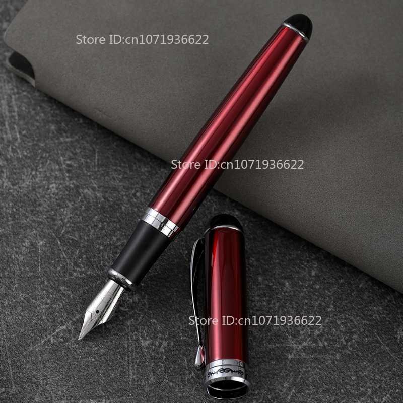Pluma estilográfica gruesa pulida redondeada hecha a mano extremadamente gruesa, punta de 4,0 MM, cuchillo largo de doble capa, pluma de escritura de negocios: Borgoña / MF
