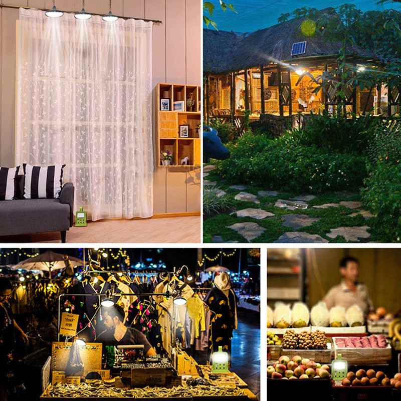 5V Mini Solar Power Storage Generator USB Charger 3 LED Bulbs Portable Rechargeable Home Solar Panel Storage Generators System