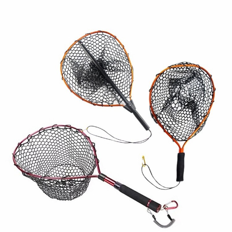 Telescopic Fishing Net Aluminum Alloy Landing Net Hand Net Telescoping Pole Folding Nets Network Fish Tackle Tools