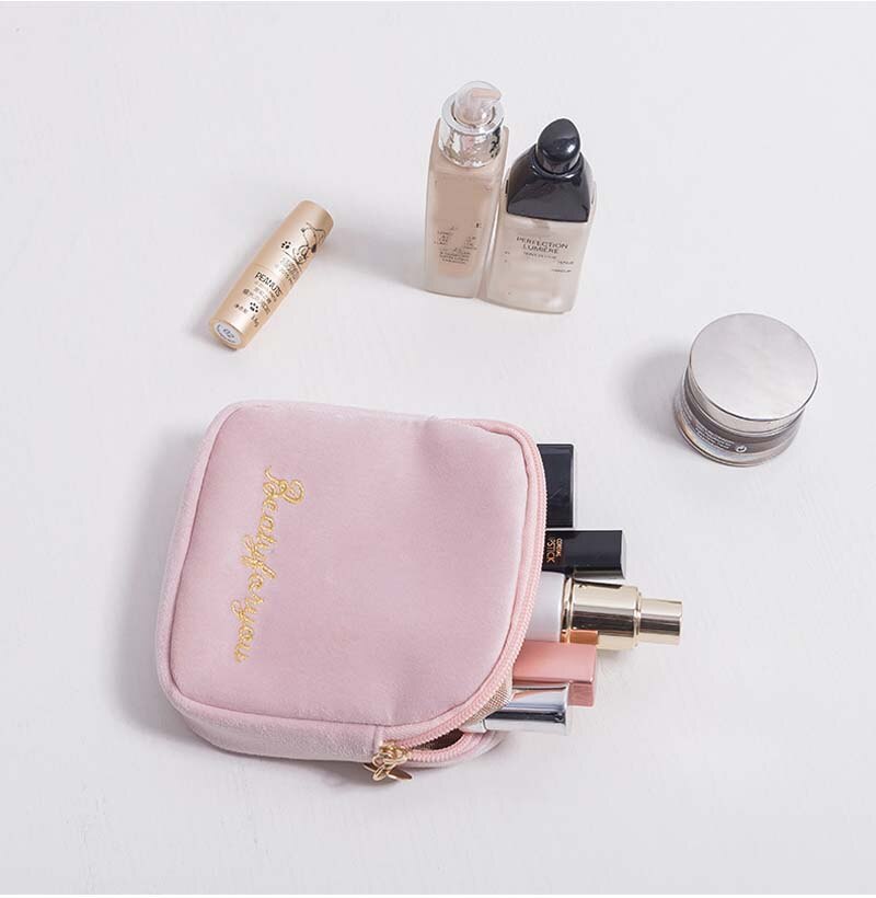 Meisjes Luier Maandverband Opbergtas Fluwelen Maandverband Tassen Sieraden Organizer Oortelefoon Pouch Cosmetische Geval