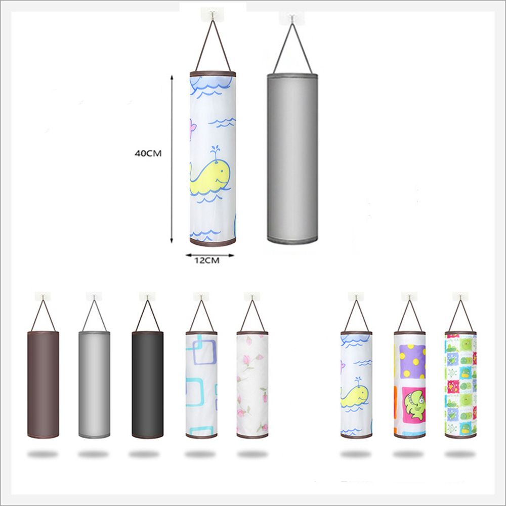 Storage Organization Trash Hanging Bag Kitchen Organizer Grocery Bag Holder Plastic Bag Dispenser Wall Mount Storage