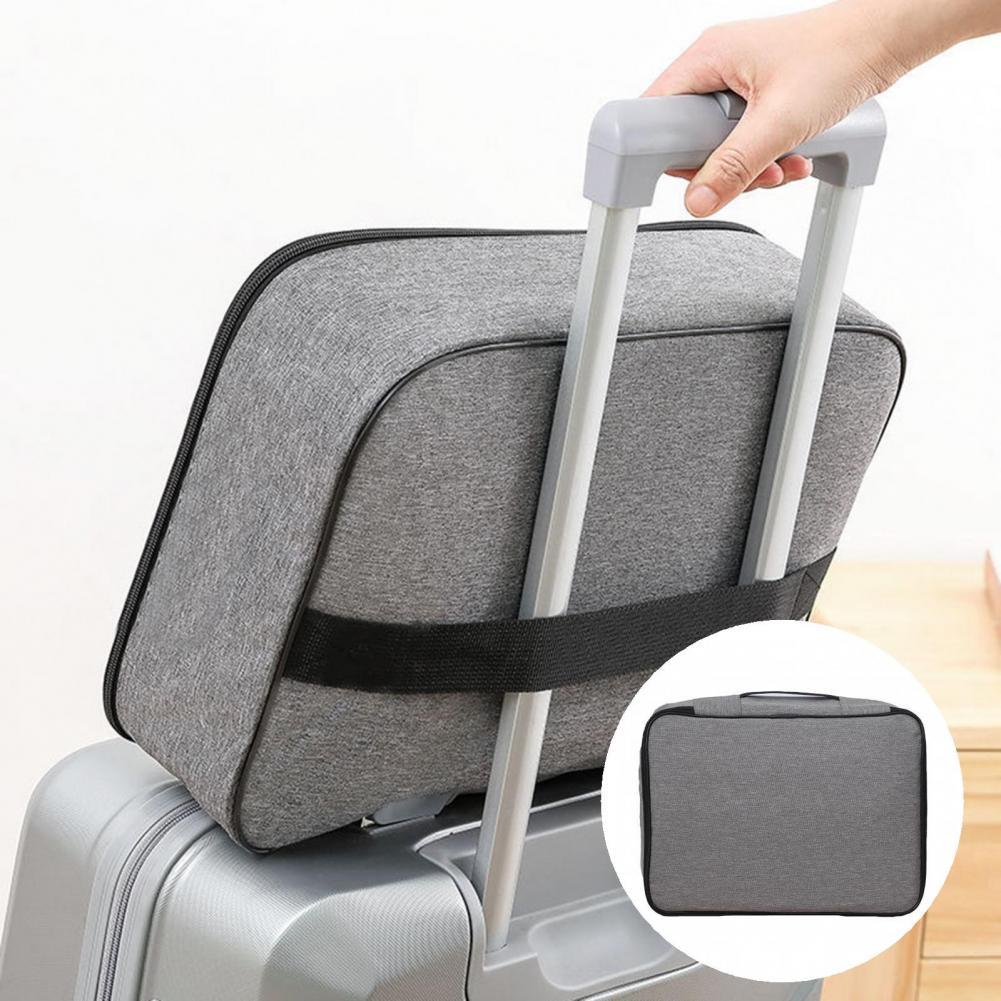 Waterproof Modern Portable Compact File Storage Bag Oxford Cloth Document Bag Smooth Zipper for Office