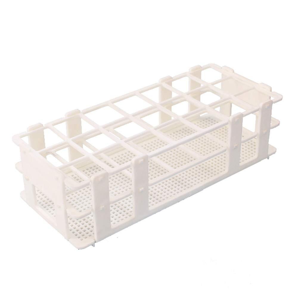 Plastic Test Tube Rack for 30mm Tubes, 21Well, White,Detachable (21 Hole)
