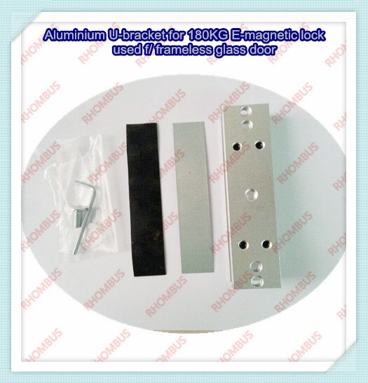 Aluminium U-bracket for 180kg E-magnetic Lock Used F/ Frameless Glass Door