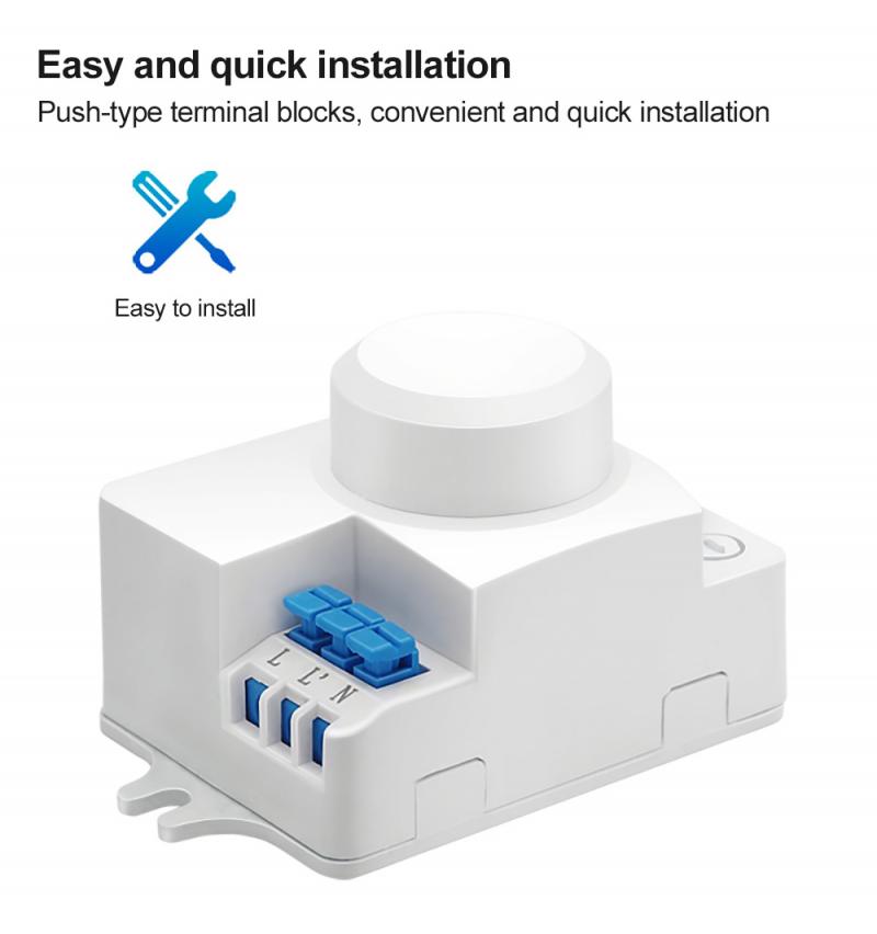 Mini Magnetron Licht Sensor Schakelaar Dimmen Gevoeligheid Aanpassing Vertraging Motion Detection Light Controller