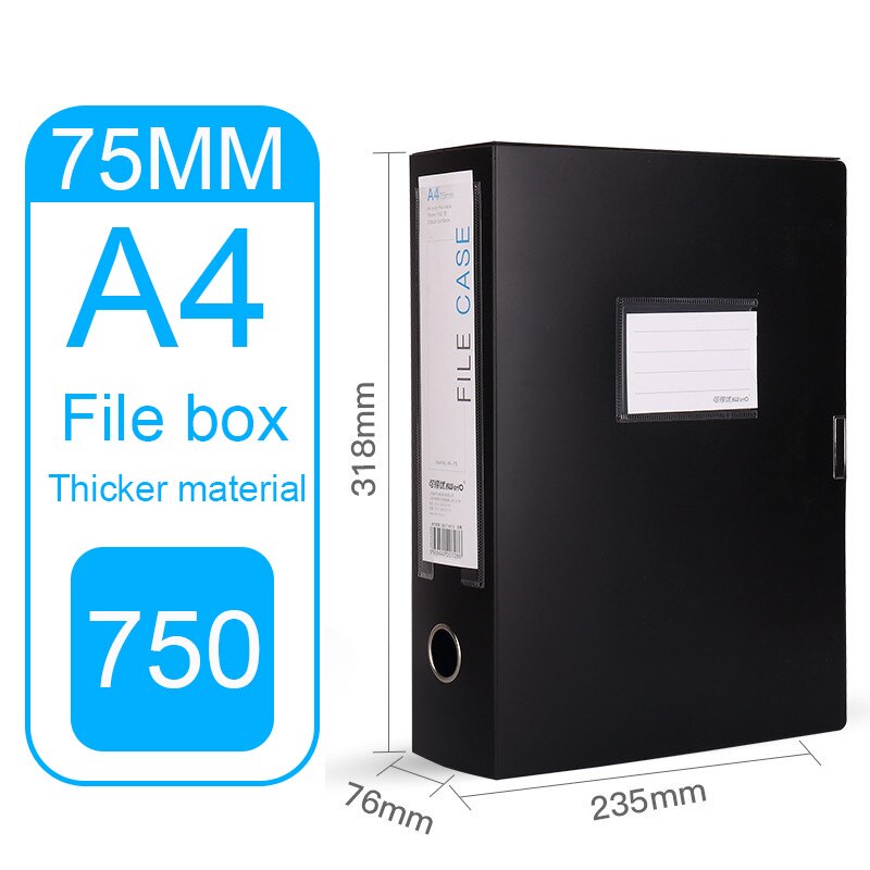 Pvc Archive File Box A4 Storage Box Plastic File Folder Box 35mm 55mm 75mm Office Supplies File Storage File Box Data Box
