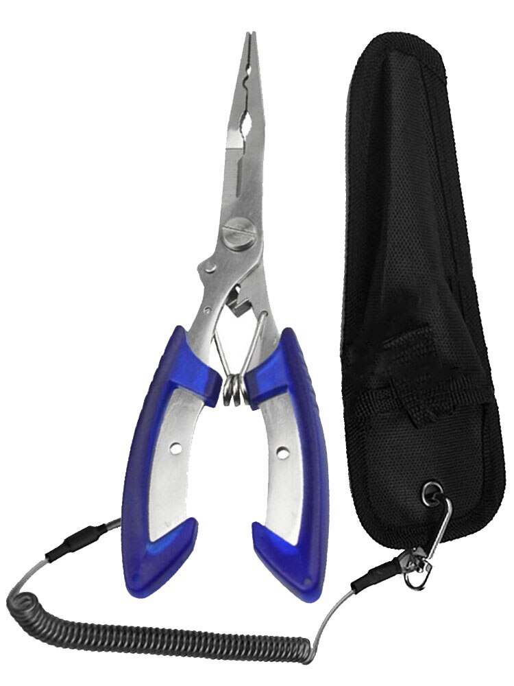 Rvs Vissen Tang Set Vissen Tang Schaar Line Cutter Hook Remover String Tool met Zak