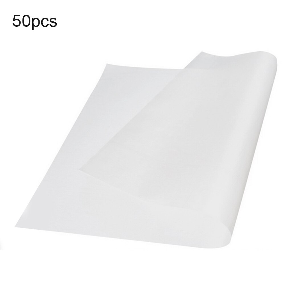 50Pcs Reusable Non Stick Baking Paper Oven Pastry Mat Heat Resistant Easy Clean BBQ Grill Baking Sheet Macarons Baking Tools: 22 X 33cm