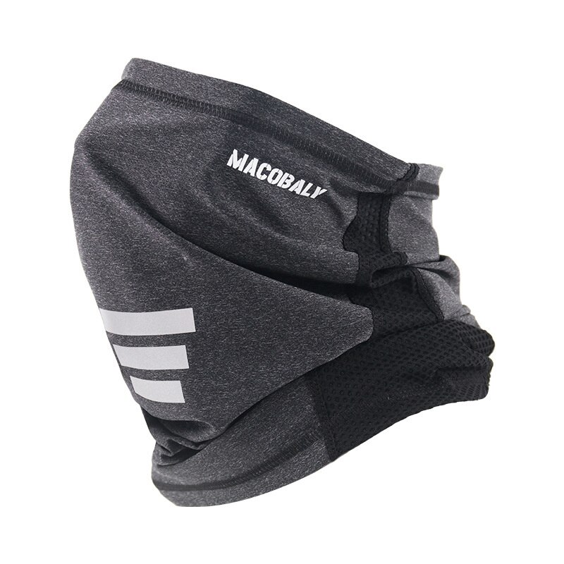 Masque cache-nez à cordon de serrage, cache-nez avec maille respirante pour Sports de plein air d&#39;été, Protection contre la poussière UV: Dark Grey Logo