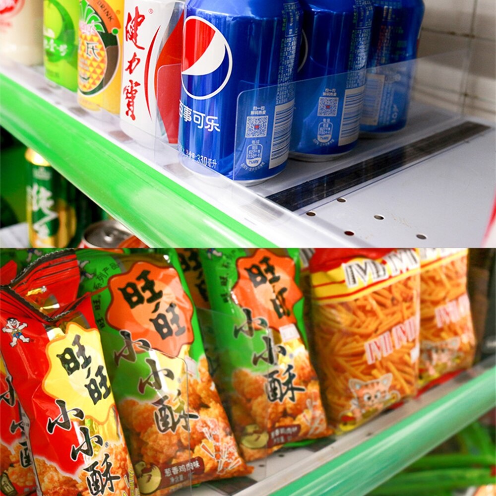 L-shape Commodities Separator Merchandise Guard Strip Supermarket Pvc Magnetic Clear Shelf Divider