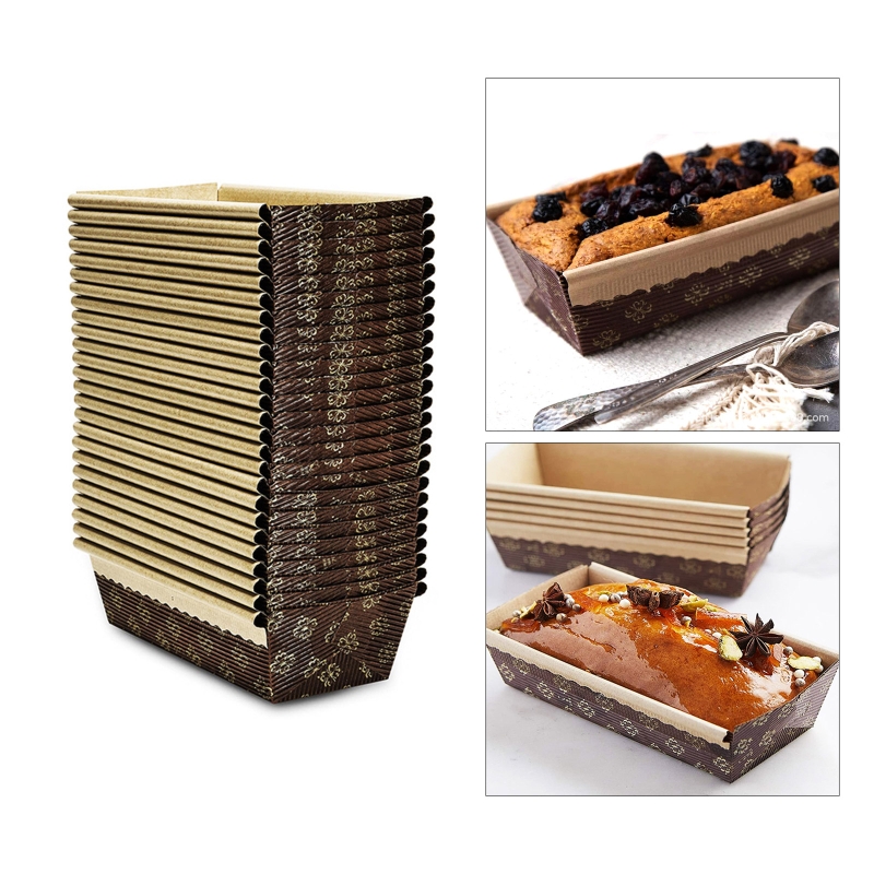 einstellen mit 25 Einweg-Backformen für Mikrowelle, Kuchen, Papierlaib, Brotformen