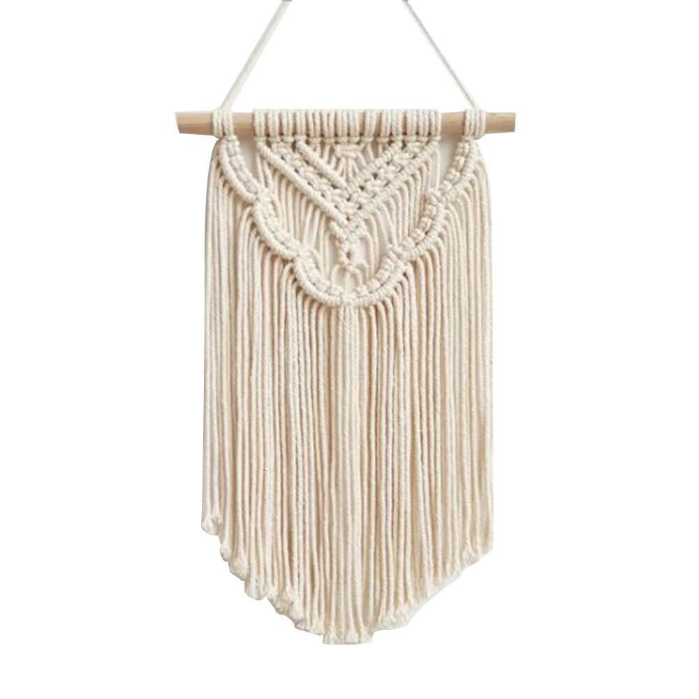 nordisch Macrame gewebte Tapisserie Boho schick Bohemien Zauberstab Hängen Hause Dekoration Handwerk Baumwolle Seil gewebte Innen Kunst Raum Decortion: C