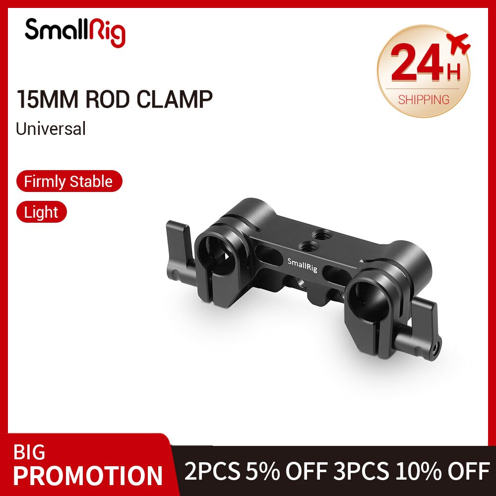 Smallrig Dual 15Mm Rod Clamp Rail Block Voor Dslr Camera Follow Focous 1943