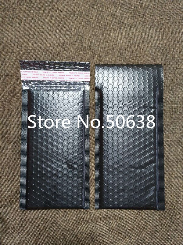 [25pcs] 130mm*230+50mm Usable space Poly bubble Mailer envelopes padded Mailing Bag Self Sealing Black