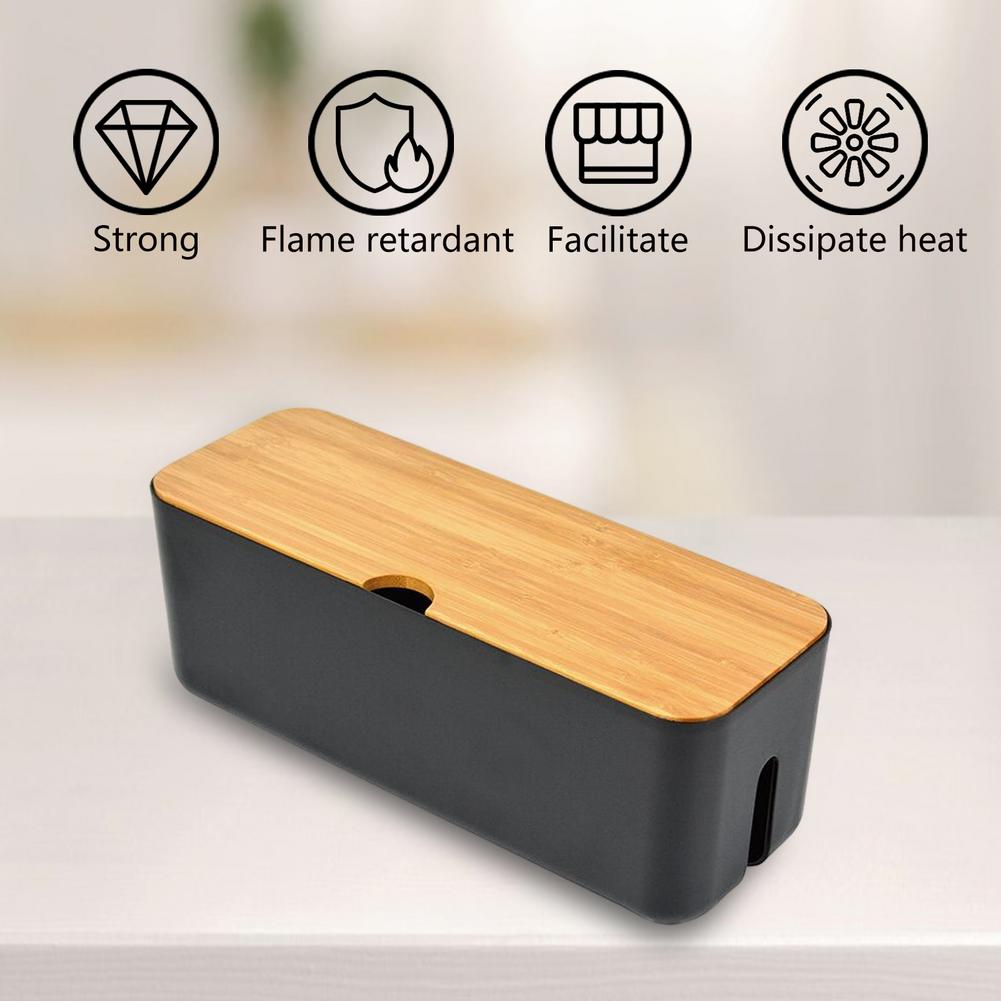 Cable Management Box Organizer Cable Storage Box Anti-Dust Charger Socket Organizer For Storage Home Cable Winder Organizer