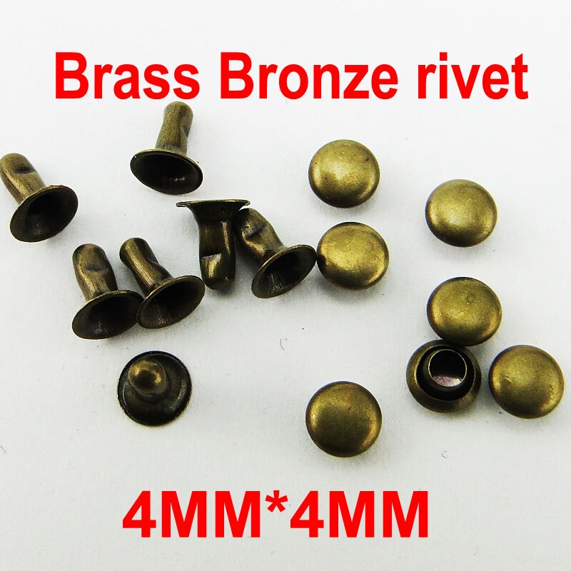 200 kpl 4*4mm messinki hopea niitti nappi ompelu vaatteiden asusteet laukku sopii niiteille mr -018: Pronssi