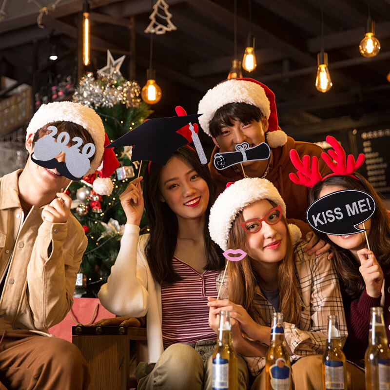 27pcs/set Graduation Photo Booth Props Congratulations Graduations Class Of Party Graduated Photobooth Backdrop Decorations