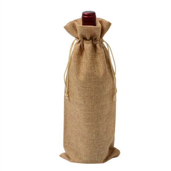 Jute Wijn Zakken rode wijn Fles Covers Champagne Pouch jute Verpakking Zak Bruiloft Verjaardagsfeestje Decoratie Wijn Zakken