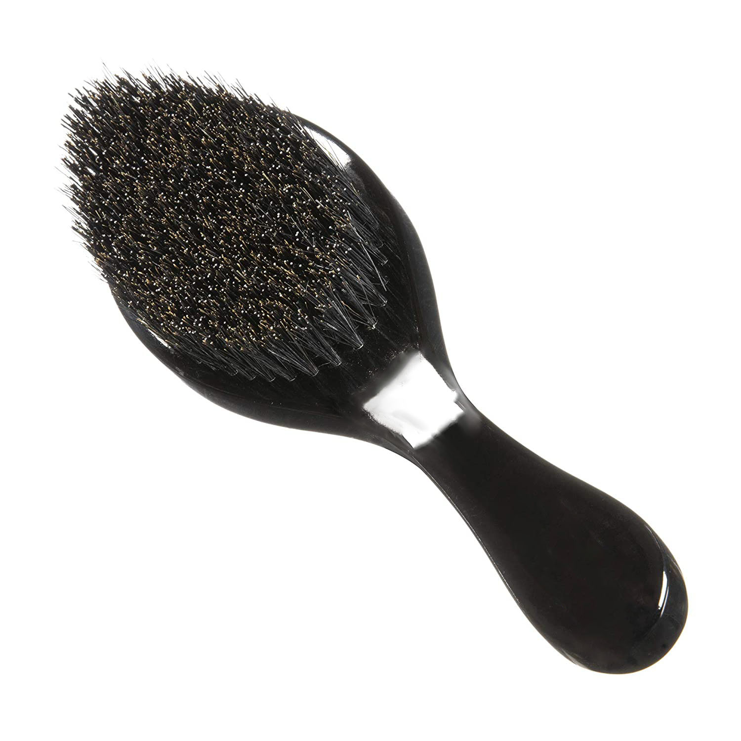 Cepillo de onda negra para peluquería, utensilio duro medio para corte de pelo, ondas de peluquería, grasa rígida, para peluquero, barbería, cepillo de pelo Afro DREWTI, 360