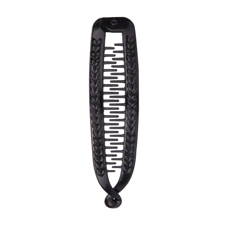 Joyería para el cabello, pasadores de plátano, pinzas en forma de garra para el pelo de pez, horquillas, accesorios para el cabello con diamantes de imitación negros para mujer, pinzas, abrazadera, tocado: Morado