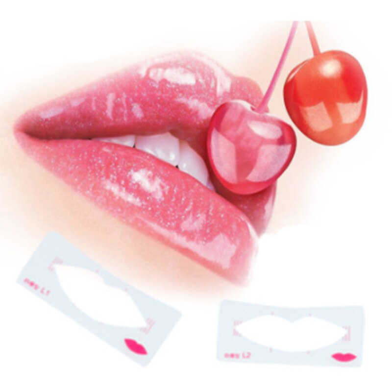 RORASA-plantillas para delinear labios, 3 estilos de modelo del labio, plantilla de línea de labios, tarjeta con plantilla, herramientas de maquillaje cosméticas para labios, DIY, 3 uds.