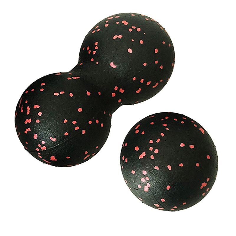 Lacrosse-pelota de masaje de cacahuete, pelota ligera de alta densidad para Fitness, ejercicio de Fascia corporal, alivia el dolor, pelota de Yoga: Marrón