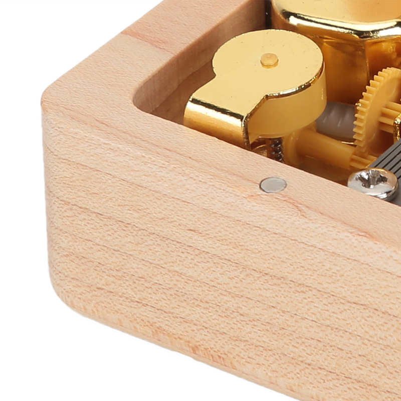 Wood Musical Box Portable Small Musical Boxes Mini Size Birthday for Parents Children
