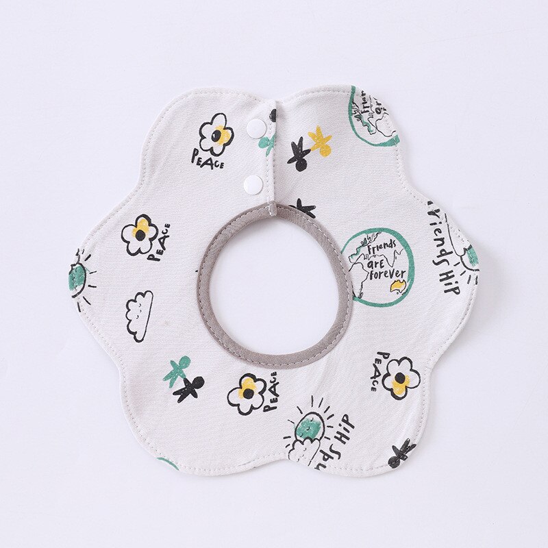 Cotton Baby Boys And Girls Feeding Burp Cloths 360 degrees Rotating Baby Bibs Towel Cute Bandanas Scarf Children Cravat Stuff: 18