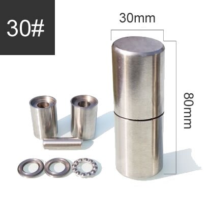 Charnière industrielle en acier inoxydable 304 | Charnière/arbre à roulement cylindrique, solide et détachable, pour porte métallique extérieure: 30x80mm