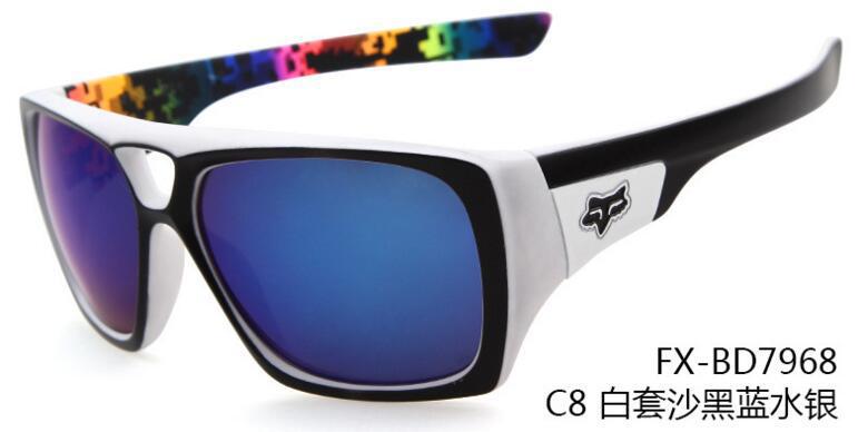 Gafas de sol Fox para hombre y mujer, nuevas gafas de sol para exteriores, , gafas de sol para ciclismo, , 7968: 8