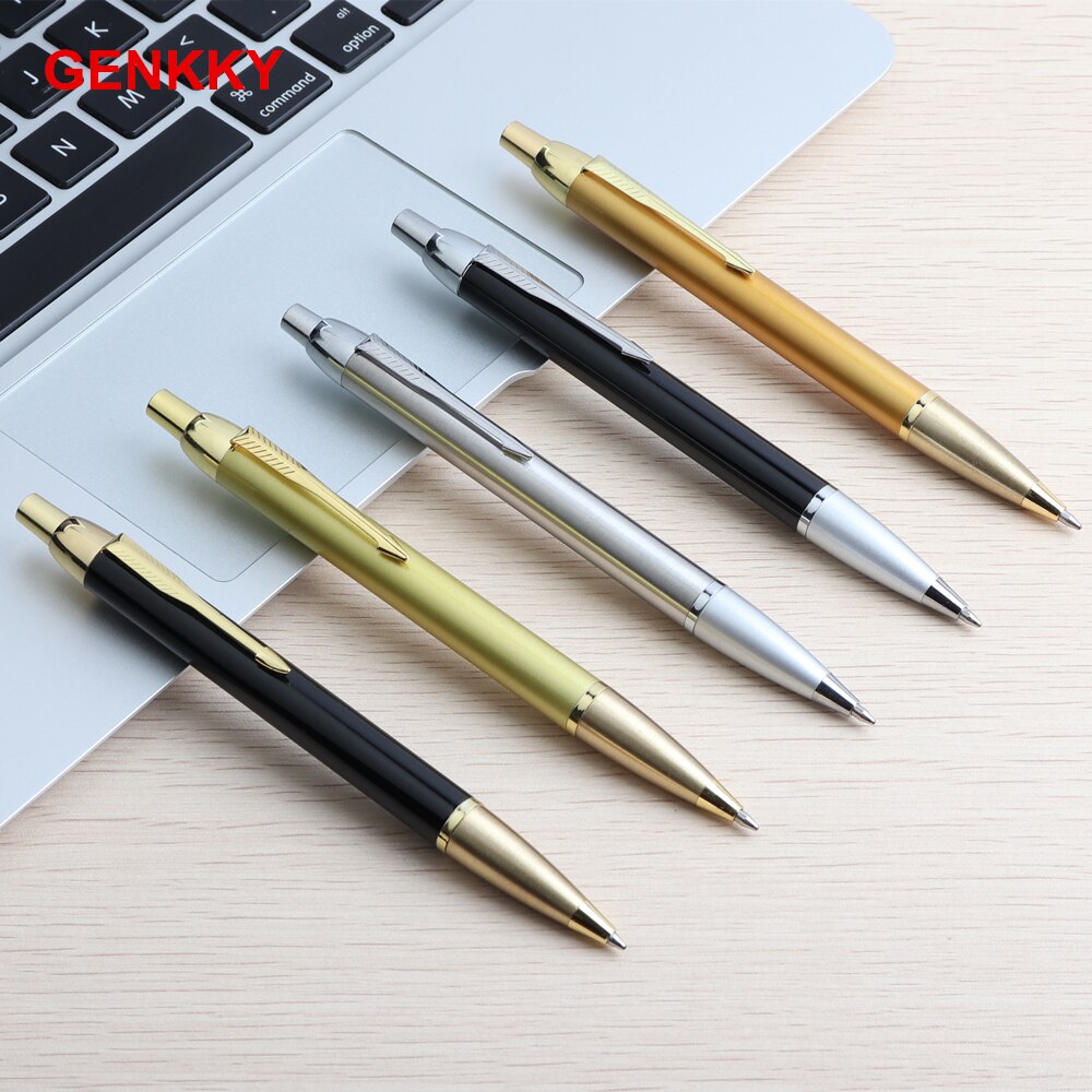 1/15/Stck Kugelschreiber Presse Stil Kommerziellen Metall Kugelschreiber Für Schule Büro Ader Automatische Kugelschreiber Tinte schwarz Blau