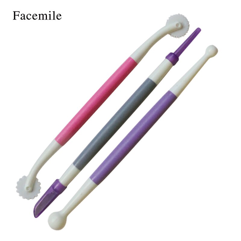 3PCS Cake SugarCraft Modelling Tool Clay Molding Sculpture Fondant Cake Decorating Kit Mold Kitchen Dessert Decoration Baking