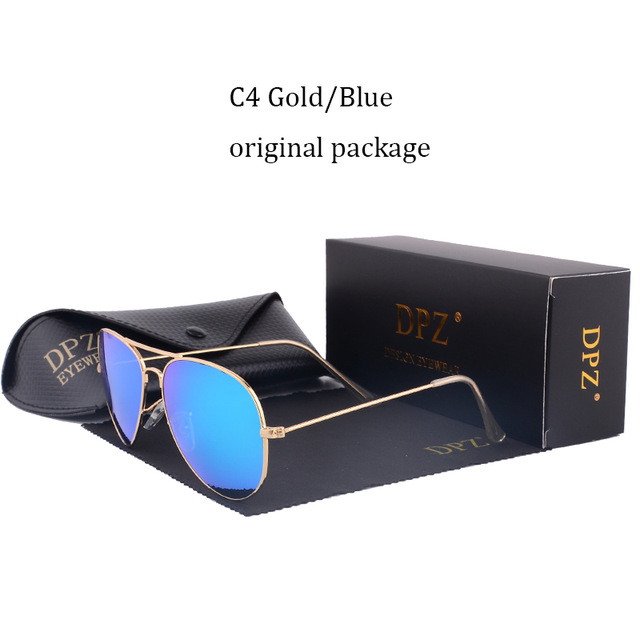 DPZ Glass lenses Gradient women sunglasses men 58mm 3025 Mirror G15 Gafas rayeds Brand sun glasses UV400: C4 with package