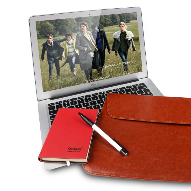 red black brown Special Leather Sleeve Case For Macbook Air 11.6",Air Retina 13.3", pro 15.4" business laptop bag