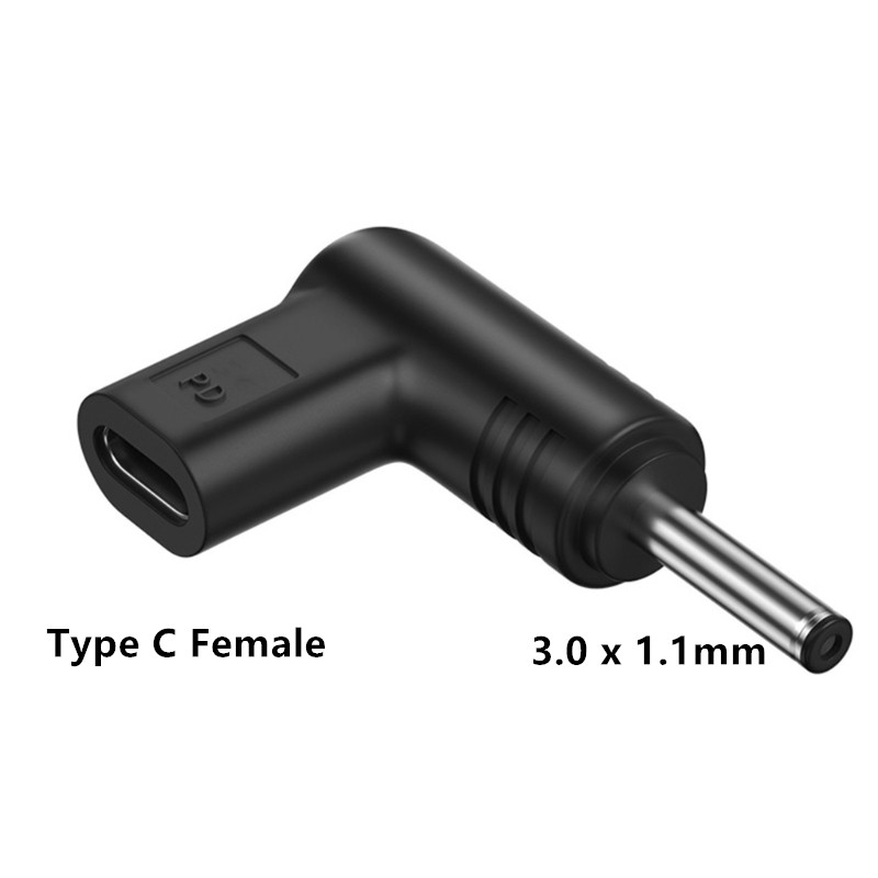 Conector de alimentación USB C PD a DC Universal 5V 9V 12V 15V 19,5 V tipo C a DC, adaptador de carga, convertidor para enrutador y tableta: Verde / Paquete 3