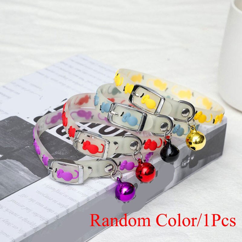 Collar fluorescente para perro, suministro ajustable para mascotas con correa para cuello de mascotas, anillo de cuello para mascotas que brilla en la oscuridad, suministros para mascotas: mouse
