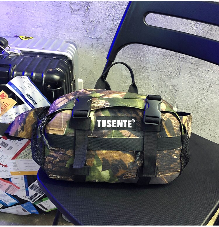 Coole meiden borsttas merk messenger bag koppel sport heuptas straat japanse gereedschapstas grote capaciteit schoudertas: Legergroen