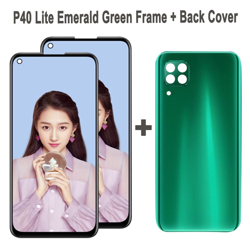 Original getestetes 6.4 & #39 ;& #39 ; display für huawei  p40 lite lcd-touchscreen-digitizer-einheit als ersatz für nova 6 se lcd-display: Smaragdgrüner rahmen