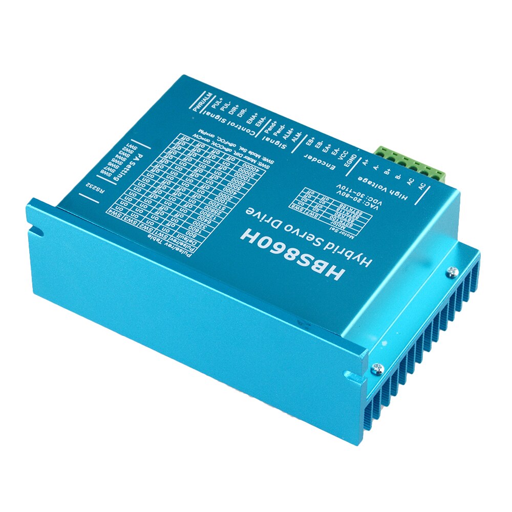 Movimentação híbrida do servo motor do motorista hbs860h do servo motor do laço fechado com porta rs232