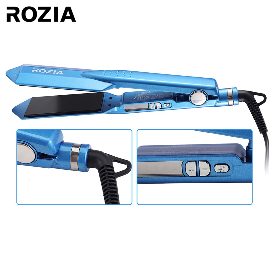 ROZIA Hair Straightener Fast Heating Flat Iron Hair Straightening 450F Temperature Curling Iron Styling Tool