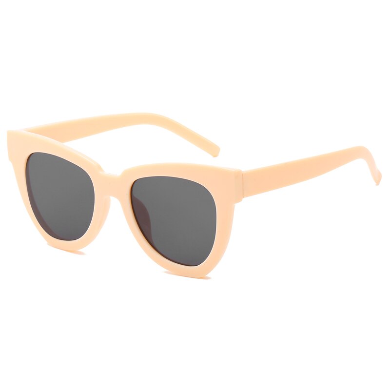Cat eye hiking solbriller kvinder vintage rosa guld spejl farve linse klassisk legeret køre solbriller dame briller: 11-kd97012-c6