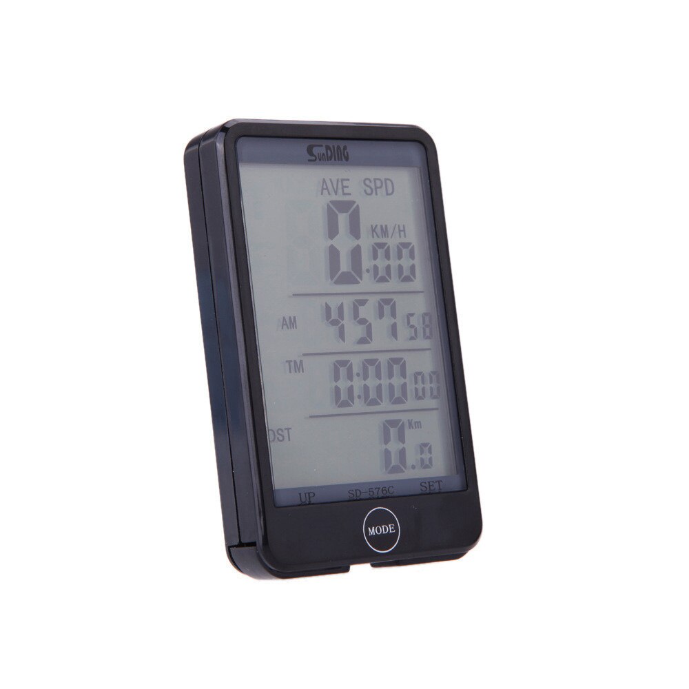 Large Screen Bicycle Computer Wireless Wired Bike Computer Waterproof Speedometer Odometer Cycling Stopwatch LED Digital Rate