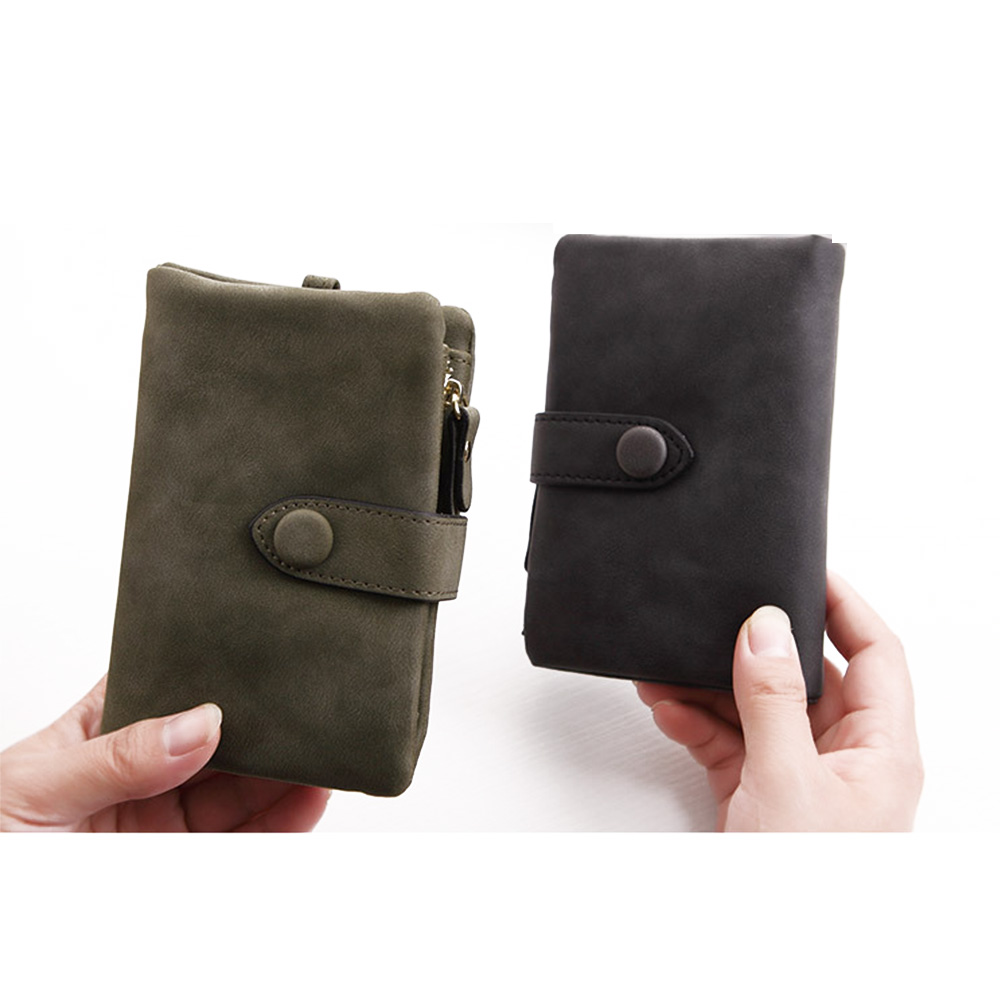 Tri-falten Kurze Frauen Brieftaschen Mit Münze Reißverschluss Tasche Minimalistischen gefrostet Weiche Leder Damen Geldbörsen Weibliche Rosa Kleine brieftasche