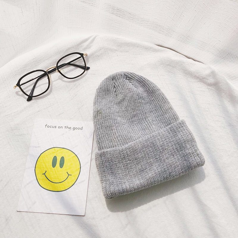Gorro de punto elástico para hombre y mujer, gorro cálido a la , color verde, para invierno,: Grey