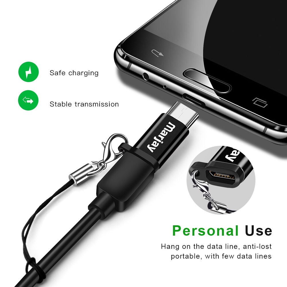 Marjay Adapter mi cro usb FEMALE Naar usbc MANNELIJKE Converter Voor xiao Mi mi 8 rode mi note 7 huawei p20 Lite mi cro Usb Naar Type-C Lader
